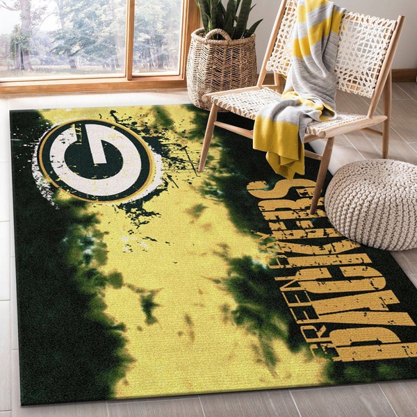 Green Bay Packers Fade Rug Team Area Rug Carpet Bedroom Rug Christmas Gift Us Decor