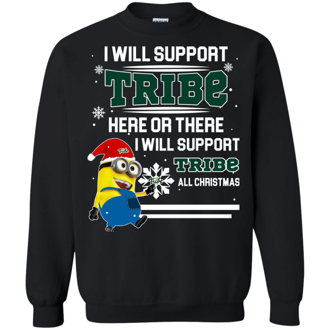 Blithesome William  Mary Tribe Minion Ugly Christmas Sweaters Support Here Or There All Christmas Sweatshirts