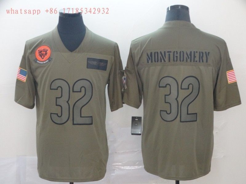 Chicago Bears David Montgomery #32 NFL 2020 Camo Jersey Jersey