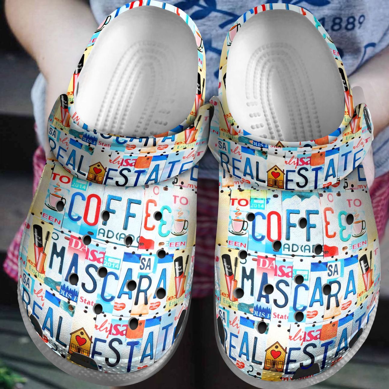 Real Estate Personalized Clog, Custom Name, Text, Color, Number Fashion Style For Women, Men, Kid, Print 3D Coffee Mascara Real Estate