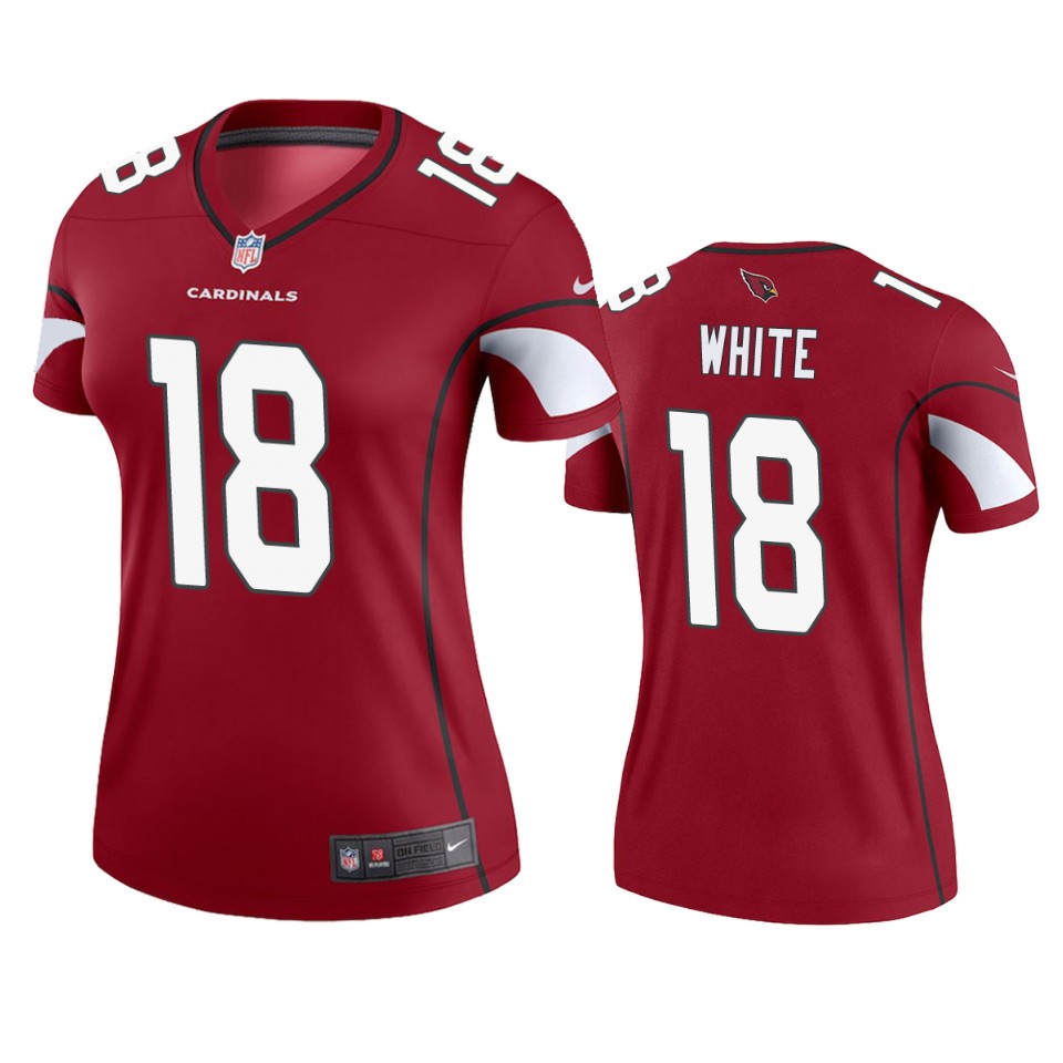 Arizona Cardinals #18 Kevin White Cardinal Legend Jersey – Womens