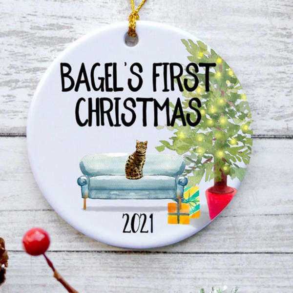 Personalized Bengal Kitten’S First Christmas Ornament, Bengal Cat Ornament