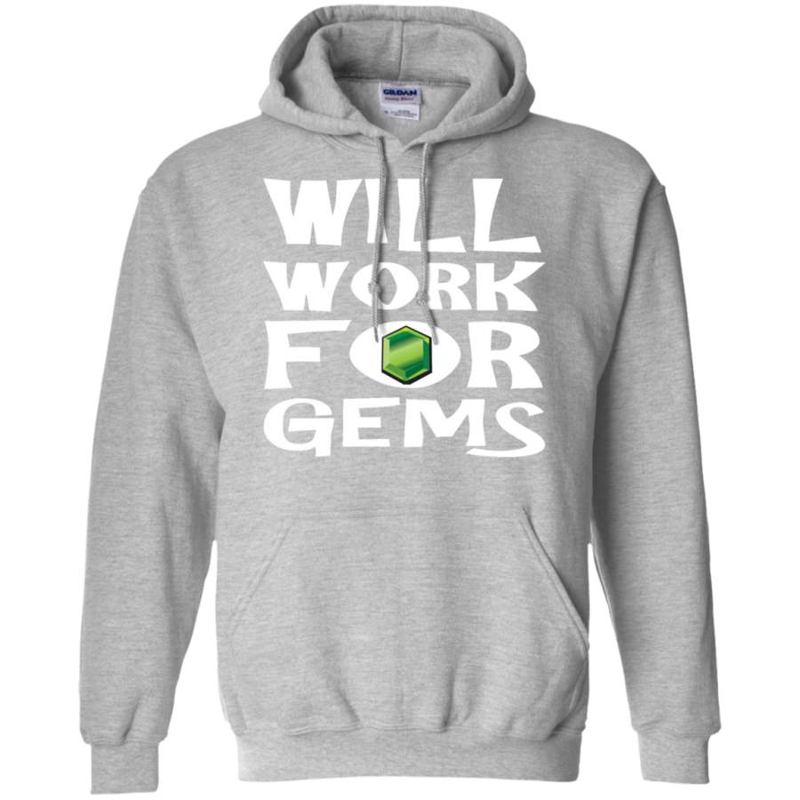 Will Work for Gems Gamer Hoodie