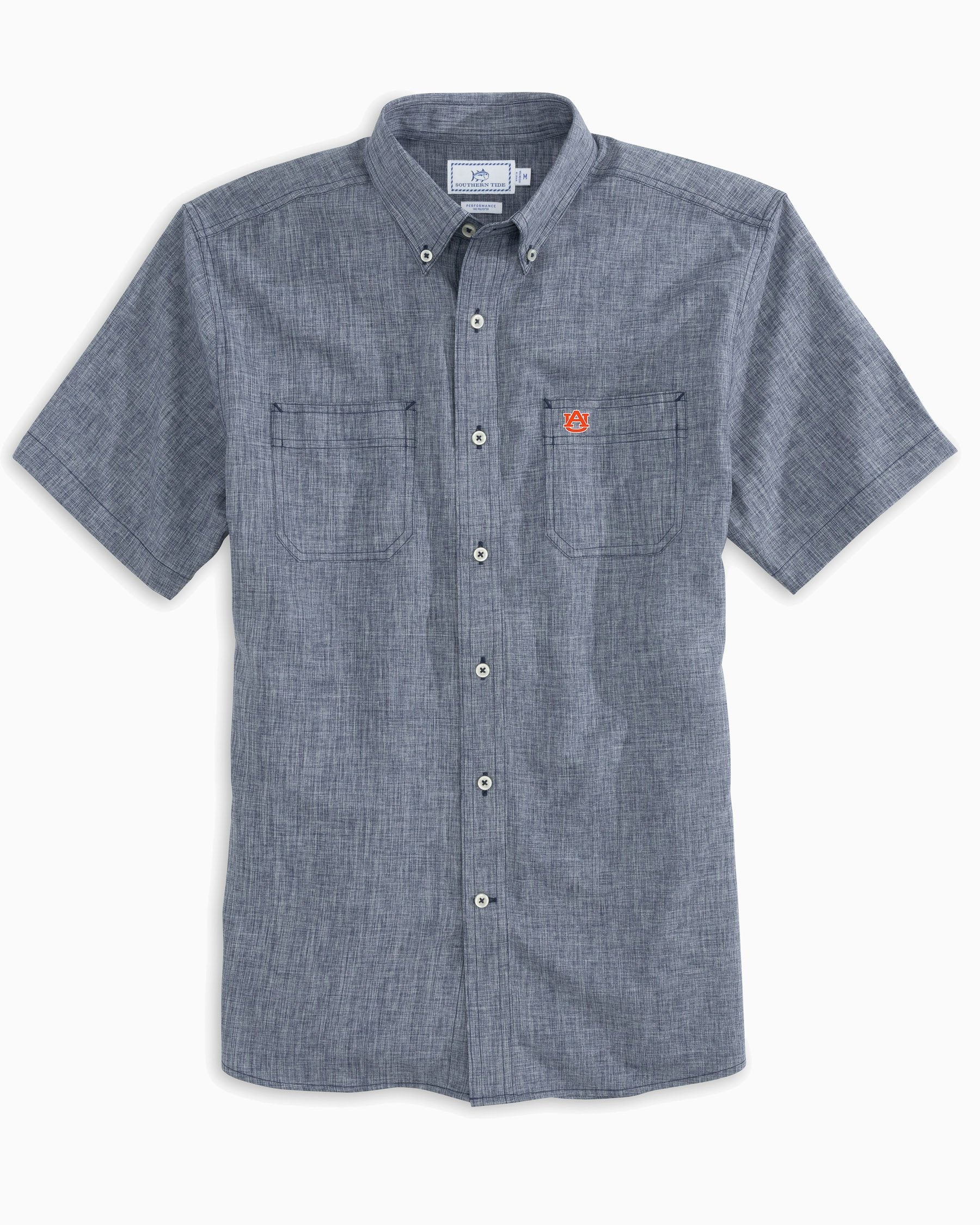 Auburn Tigers Short Sleeve Button Down Dock Shirt