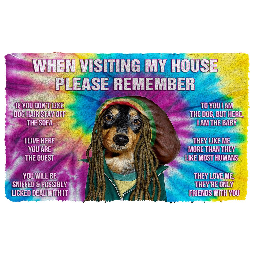 Alohazing 3D Please Remember Hippie Dachshund Dog’S House Rules Doormat