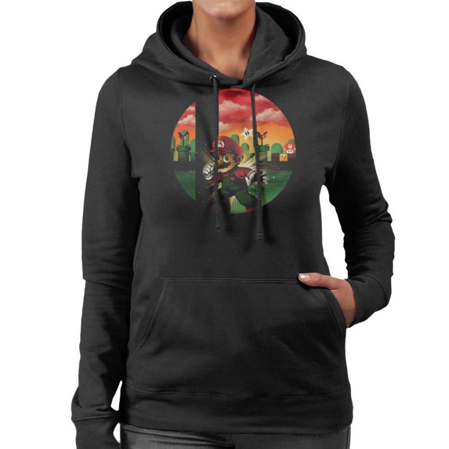 Smashbros Mario Women’s Hooded Sweatshirt