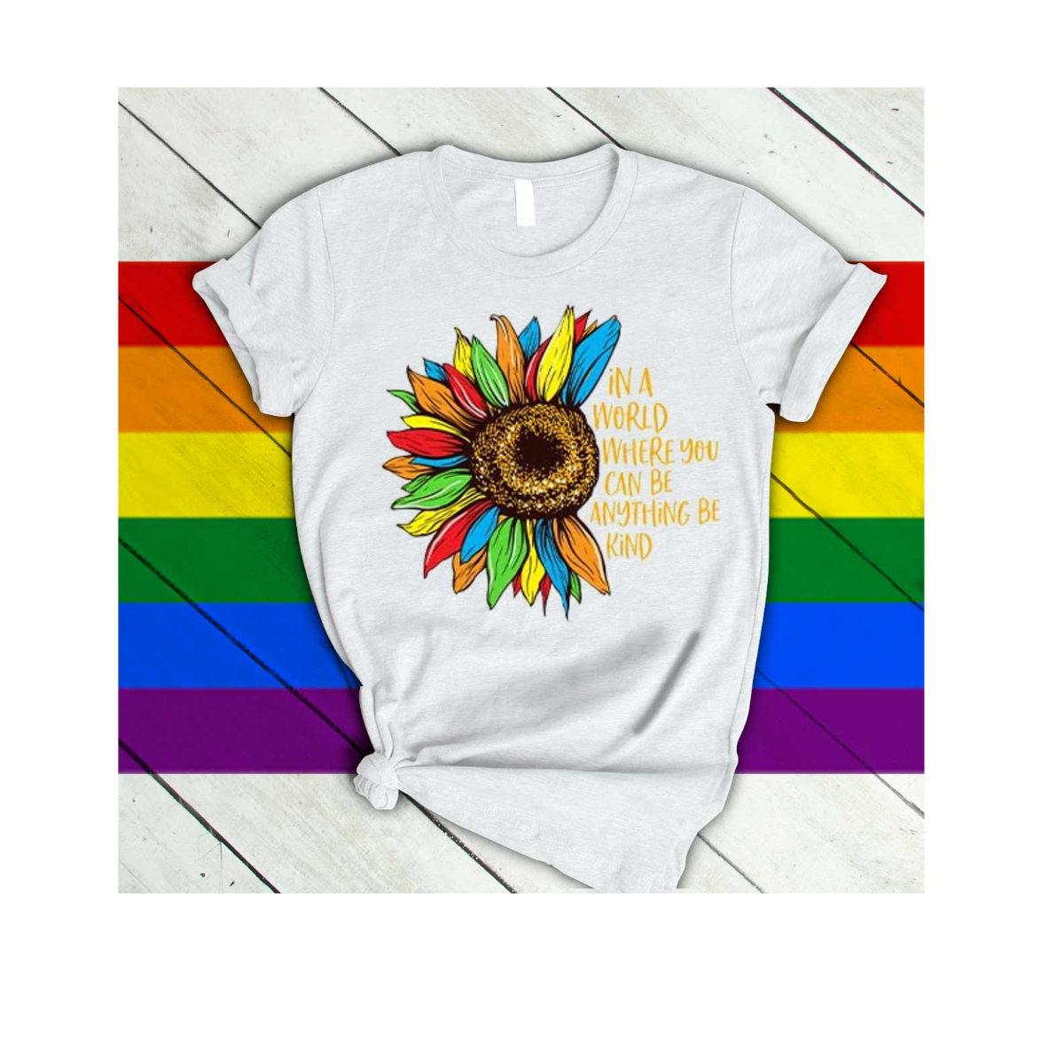 Lgbt Pride T-Shirts, Lgbt Shirt, Be Kind Shirt, Gay Shirt, Sunflower Lgbt Women Shirt