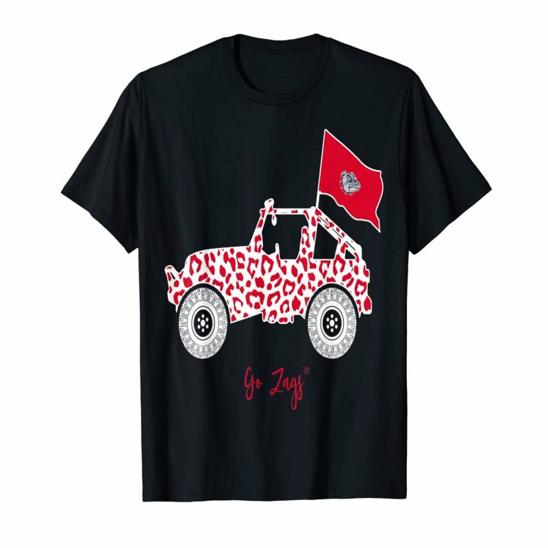 Gonzaga Bulldogs Leopard Jeep – Team – Apparel T-shirt