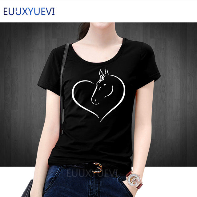 Love Riding Horse Women T Shirts