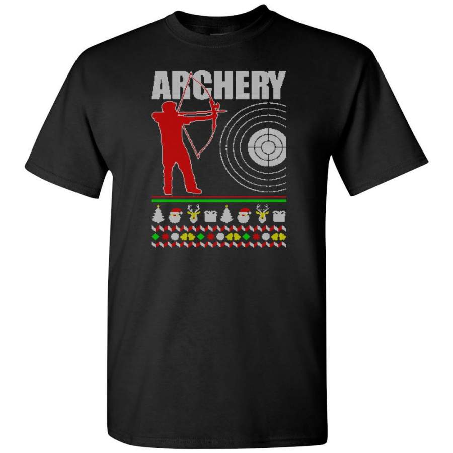 Archery Ugly Christmas Sweater – Short Sleeve T-Shirt