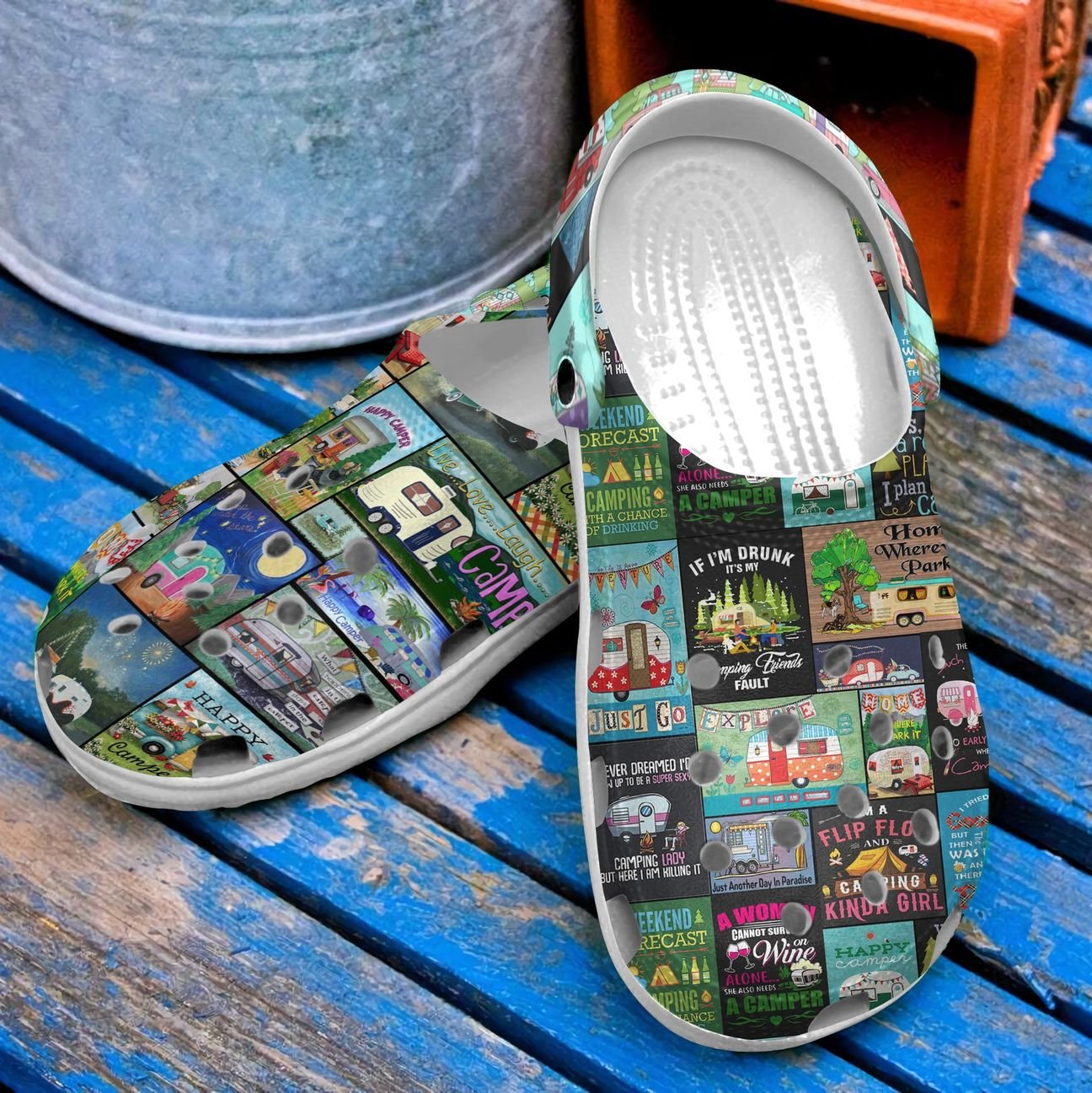 Camping Personalized Clog, Custom Name, Text, Color, Number Fashion Style For Women, Men, Kid, Print 3D Camping Kinda Girl