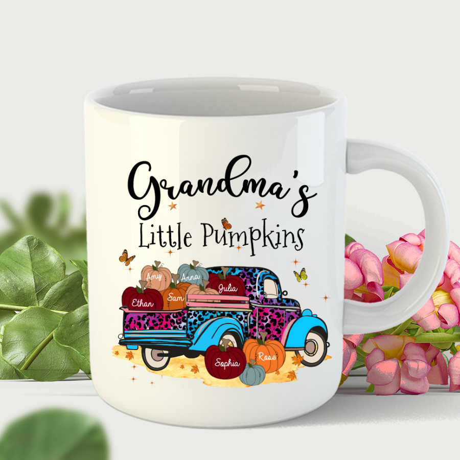 Grandma Truck Leopard Pumpkin Color Mug