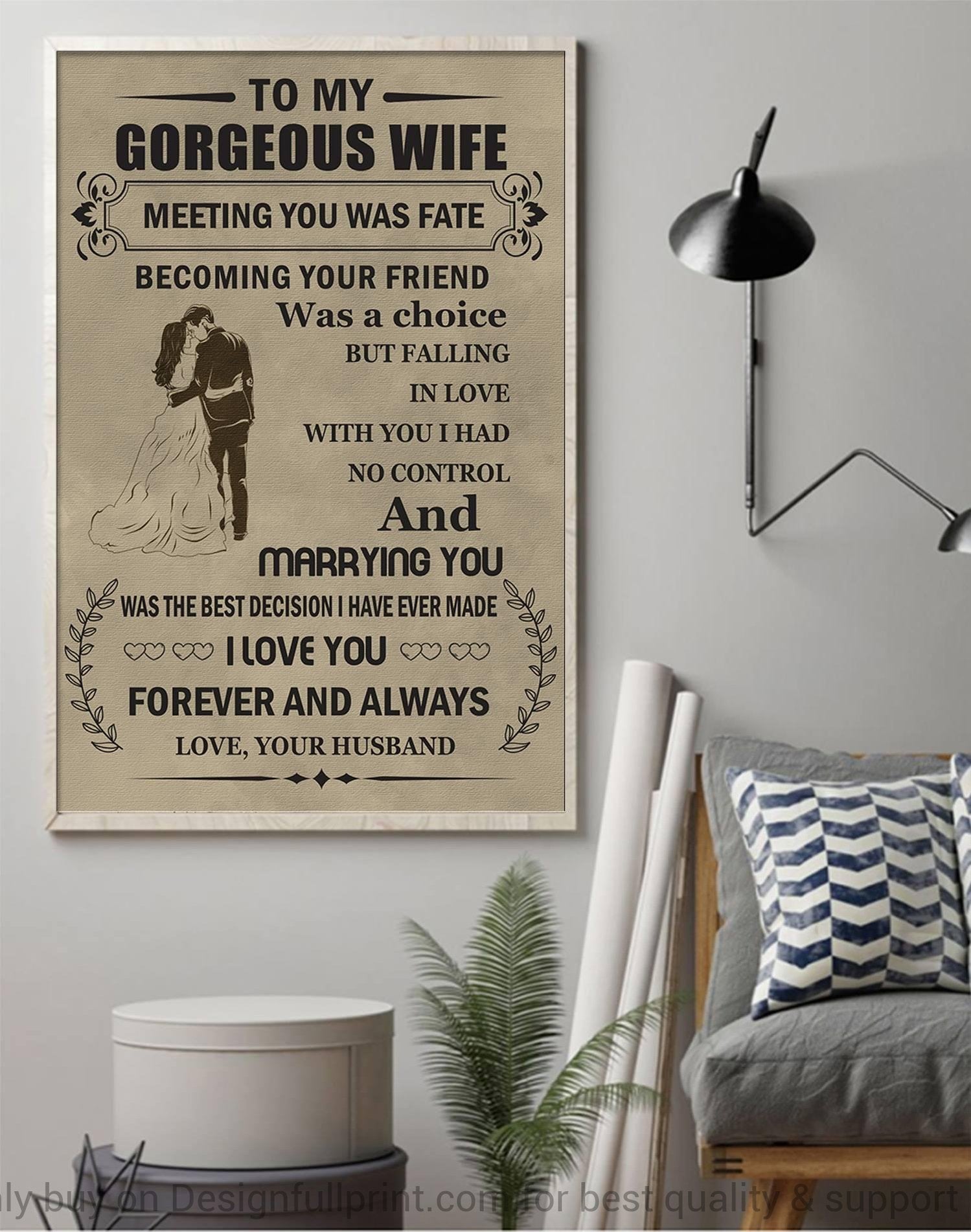 To My Wife My Best Decision Canvas Art And Poster Ch Valentine Gift For Her