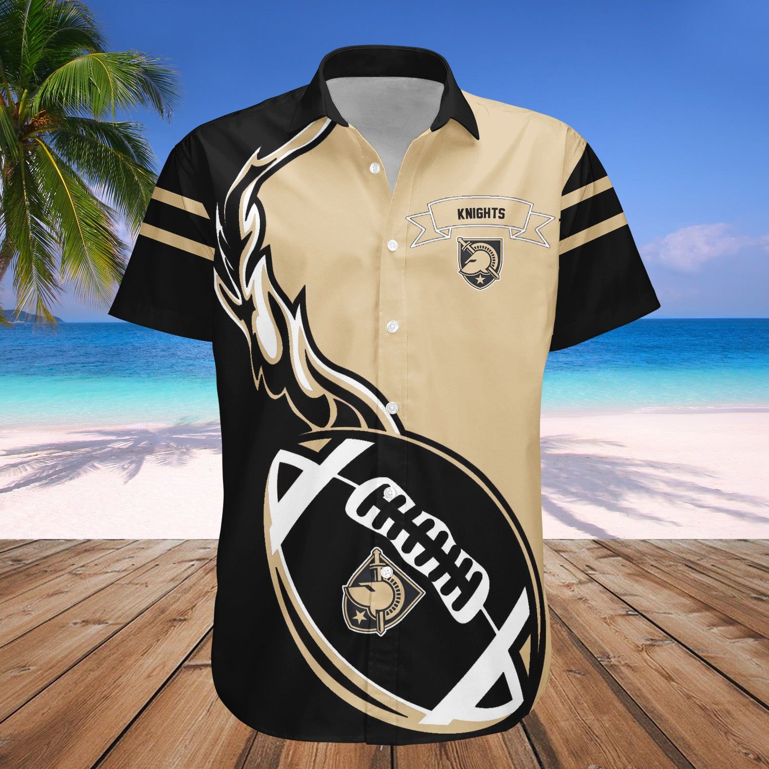 Army Black Knights Hawaii Shirt Flame Ball – NCCA