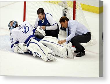 Tampa Bay Lightning V Pittsburgh Justin K Aller Canvas Print