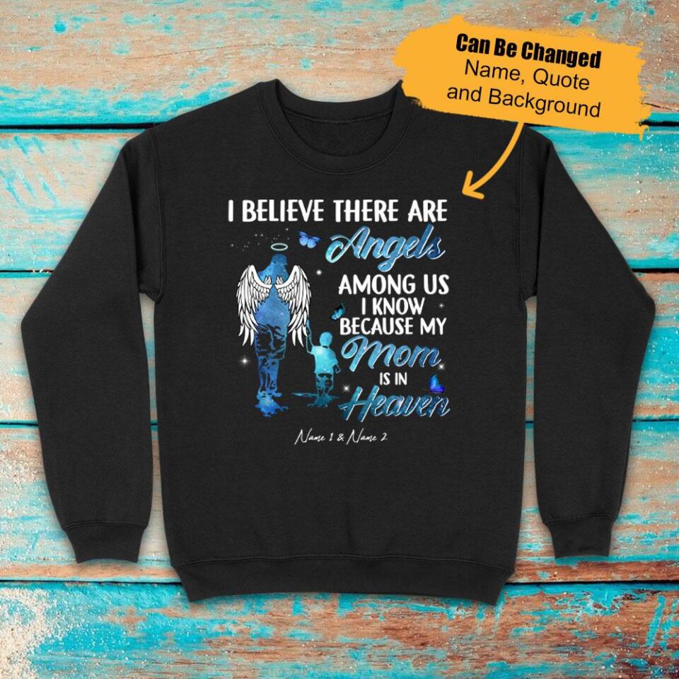 Son Of A Wonderful Mom Dad In Heaven Sweatshirt – Memorial Gift – Trending Personalized