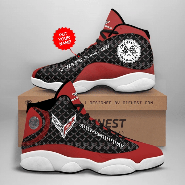 Personalized Air Jordan 13 Printing Shoes Sneaker Chevrolet Corvette