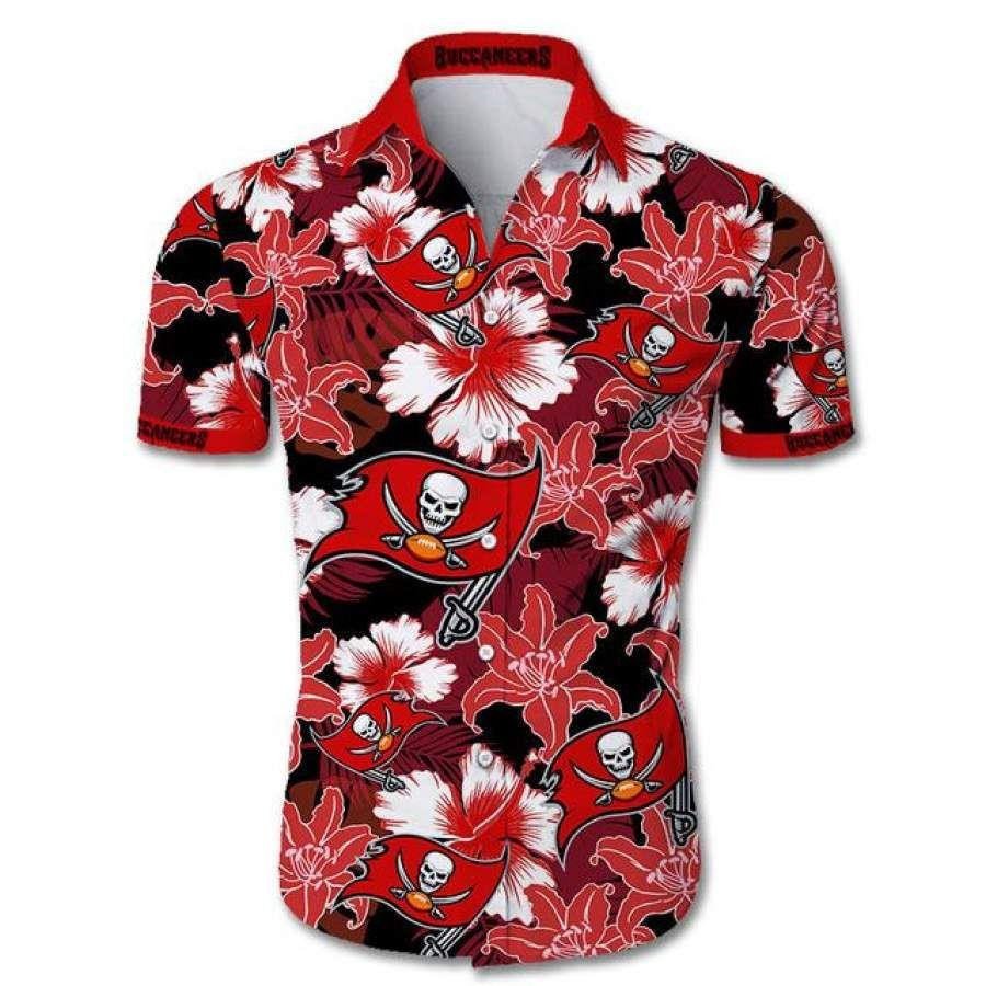 Tampa Bay Buccaneers Curved Hawaii Shirt Hawaii Shorts Beach Short Sleeve Ha63330