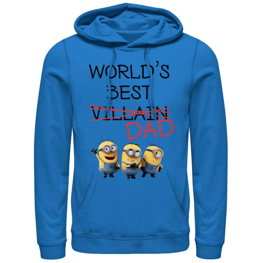 Despicable Me Men’s Minions World’s Best Villain Dad  Lightweight Hoodie