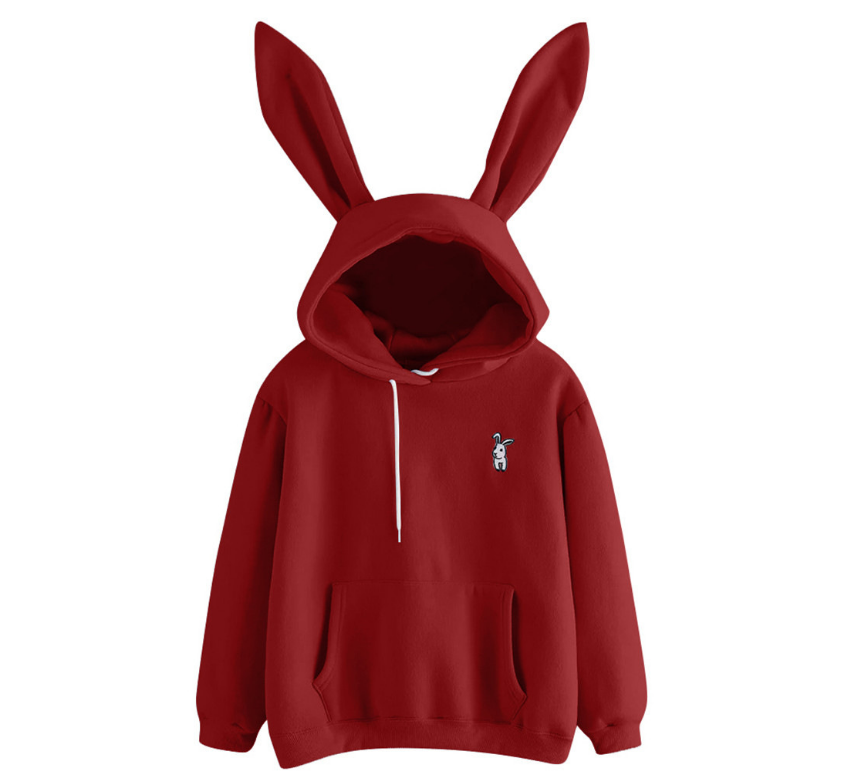 2020 New Fashion Cute Women Ladies Smart Bunny Rabbit Ears Hoodie Hoody Sweatshirt Pullover Sweater Jumper alx