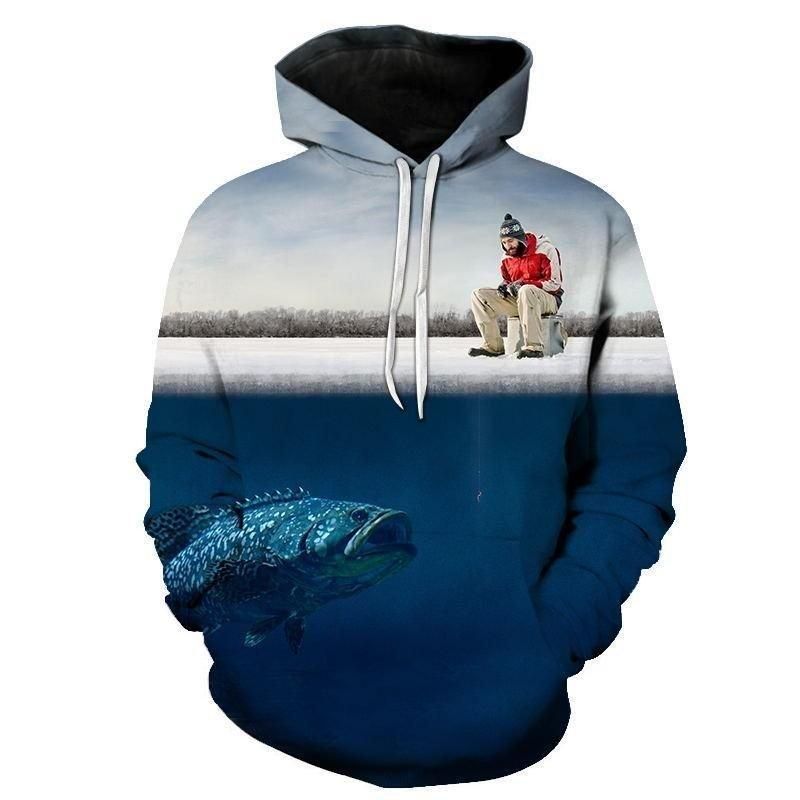 Anime Elegant Shark All Over Hoodie