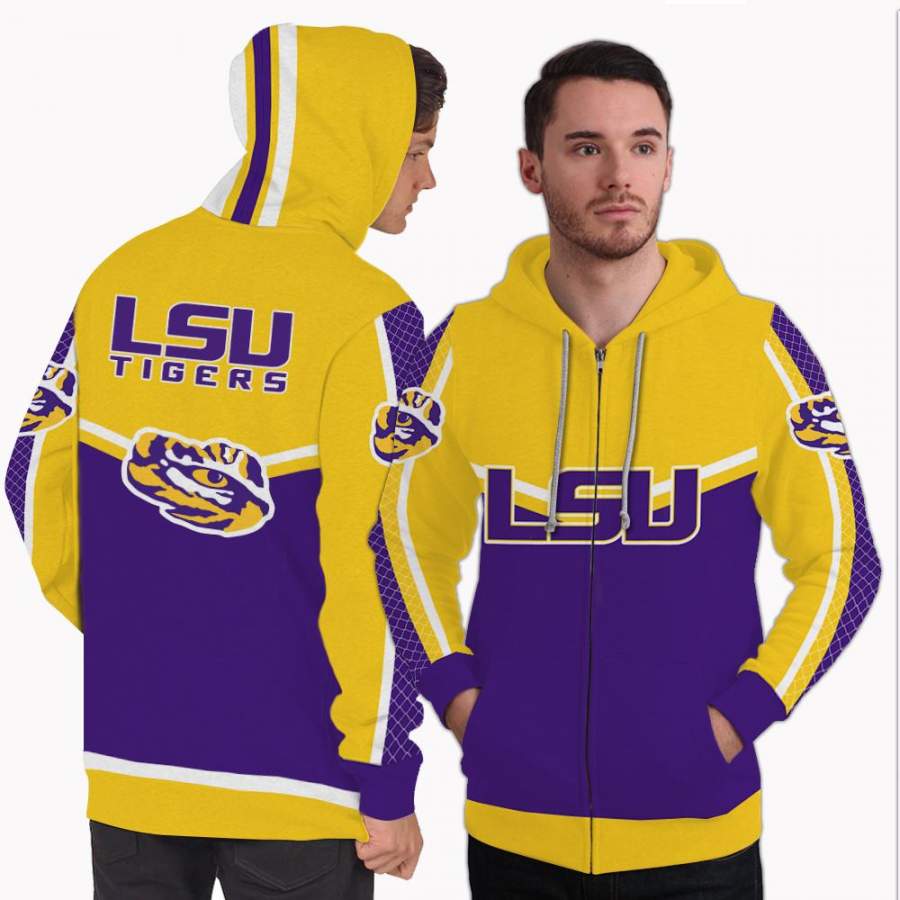 Fashion Gorgeous Fitting LSU Tigers Zip Hoodie