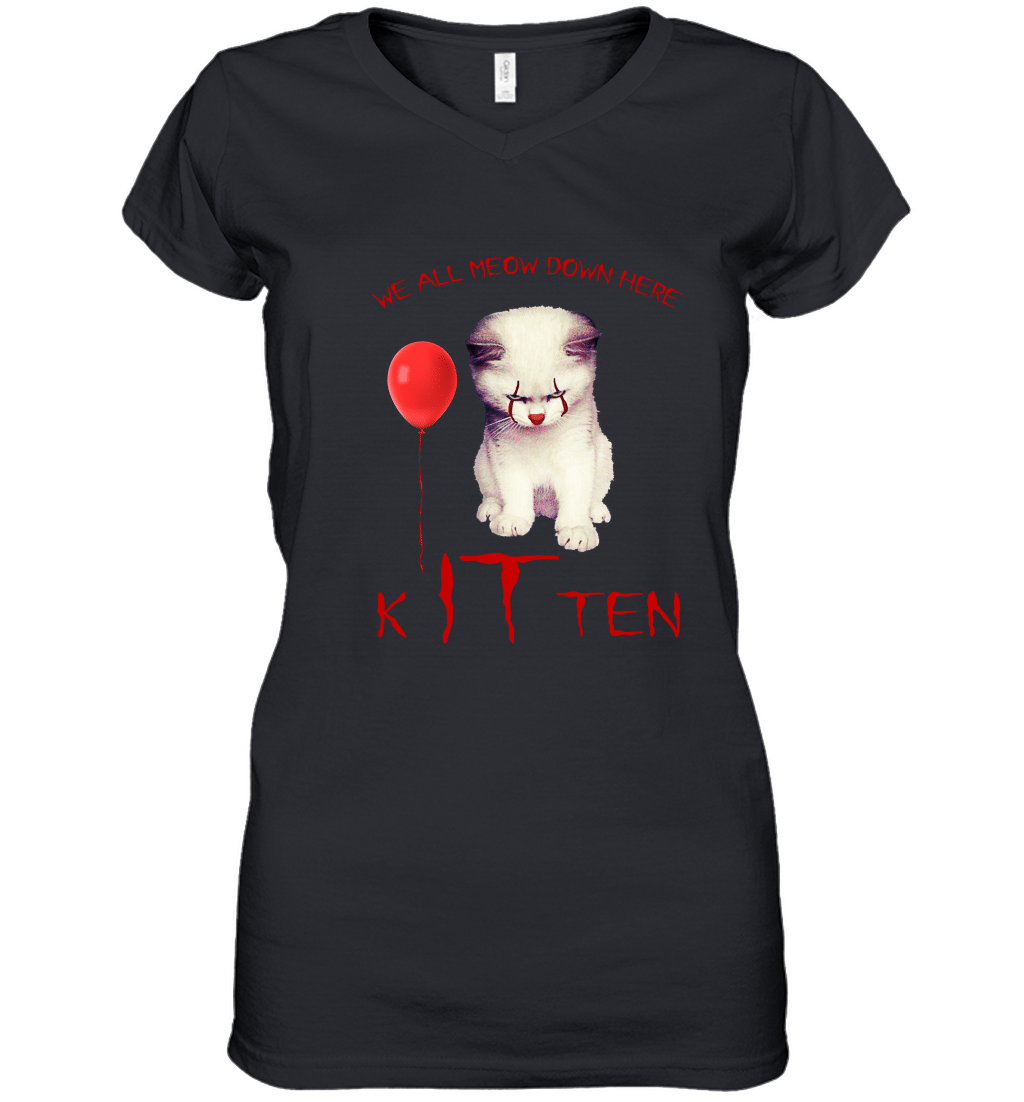 KITten T shirt Women’s V-Neck T-Shirt