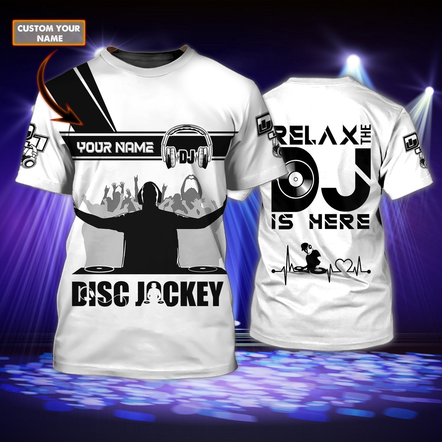 Customized Relax Dj T Shirt, 3D Dj Shirt Men And Women, Cool Disc Jockey T Shirt