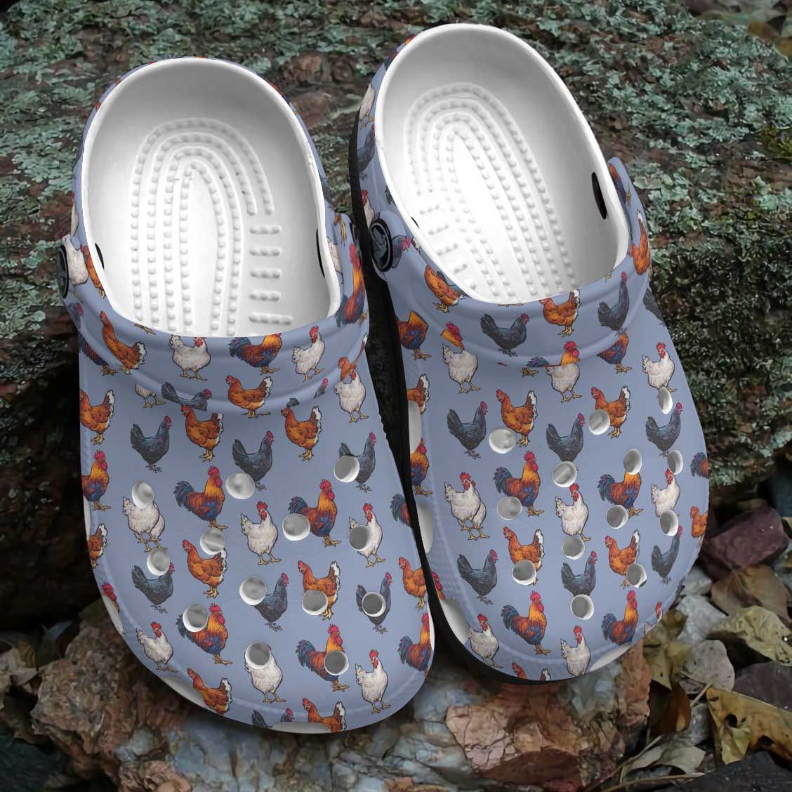 Chicken Personalized Clog, Custom Name, Text, Color, Number Fashion Style For Women, Men, Kid, Print 3D Lovely Chickens Ver 2