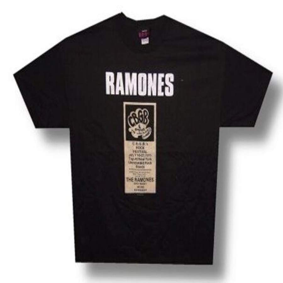 Ramones-Cbgb’S Poster-Black T-Shirt