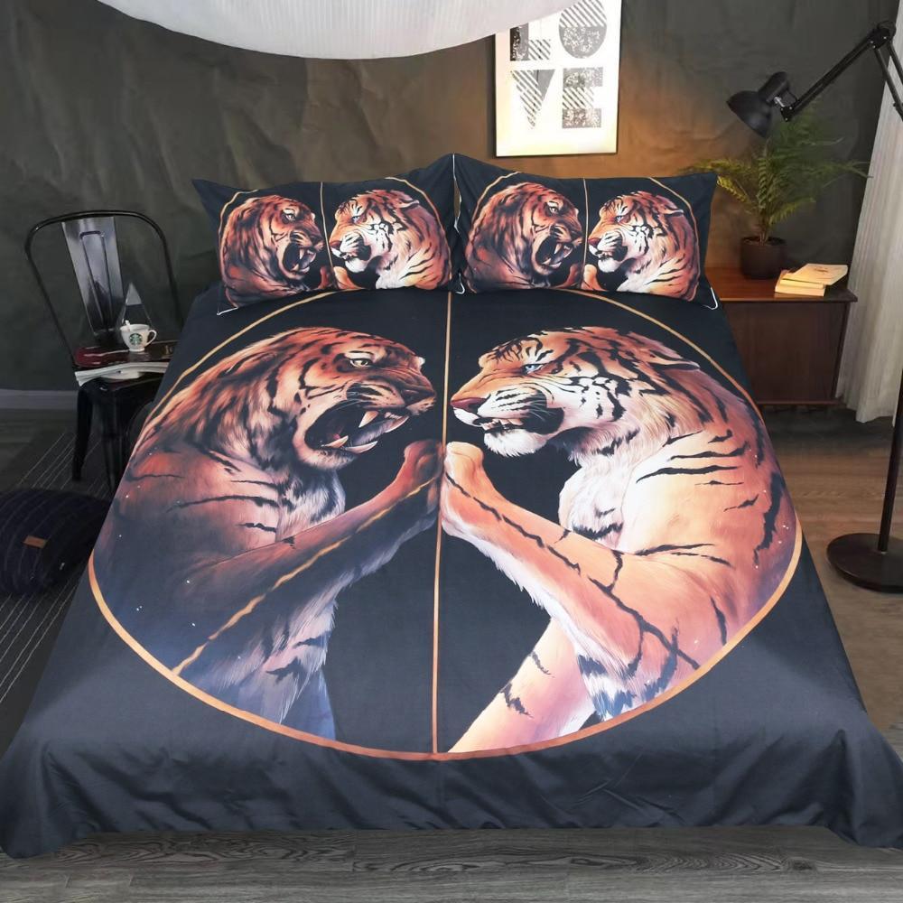 Two Tigers 3 Pieces Quilted Comforter Set