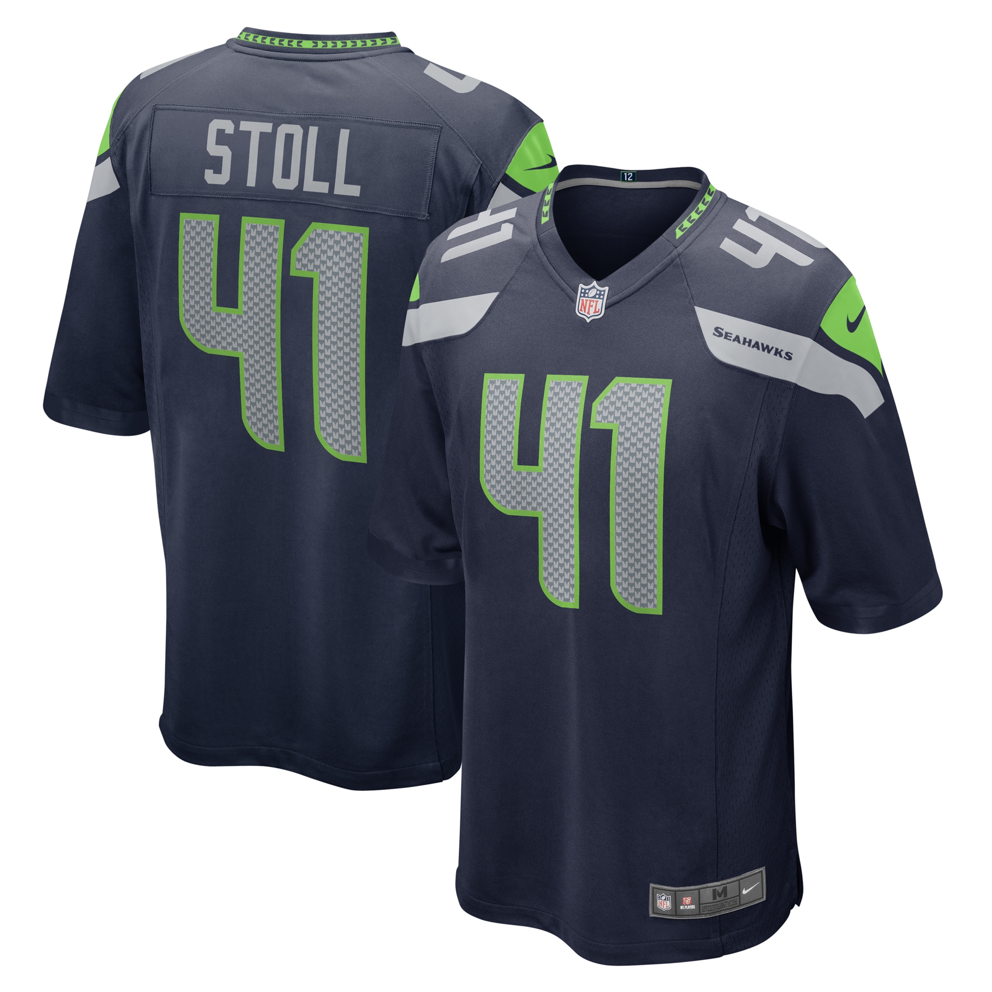 Chris Stoll Seattle Seahawks Game Jersey – College Navy