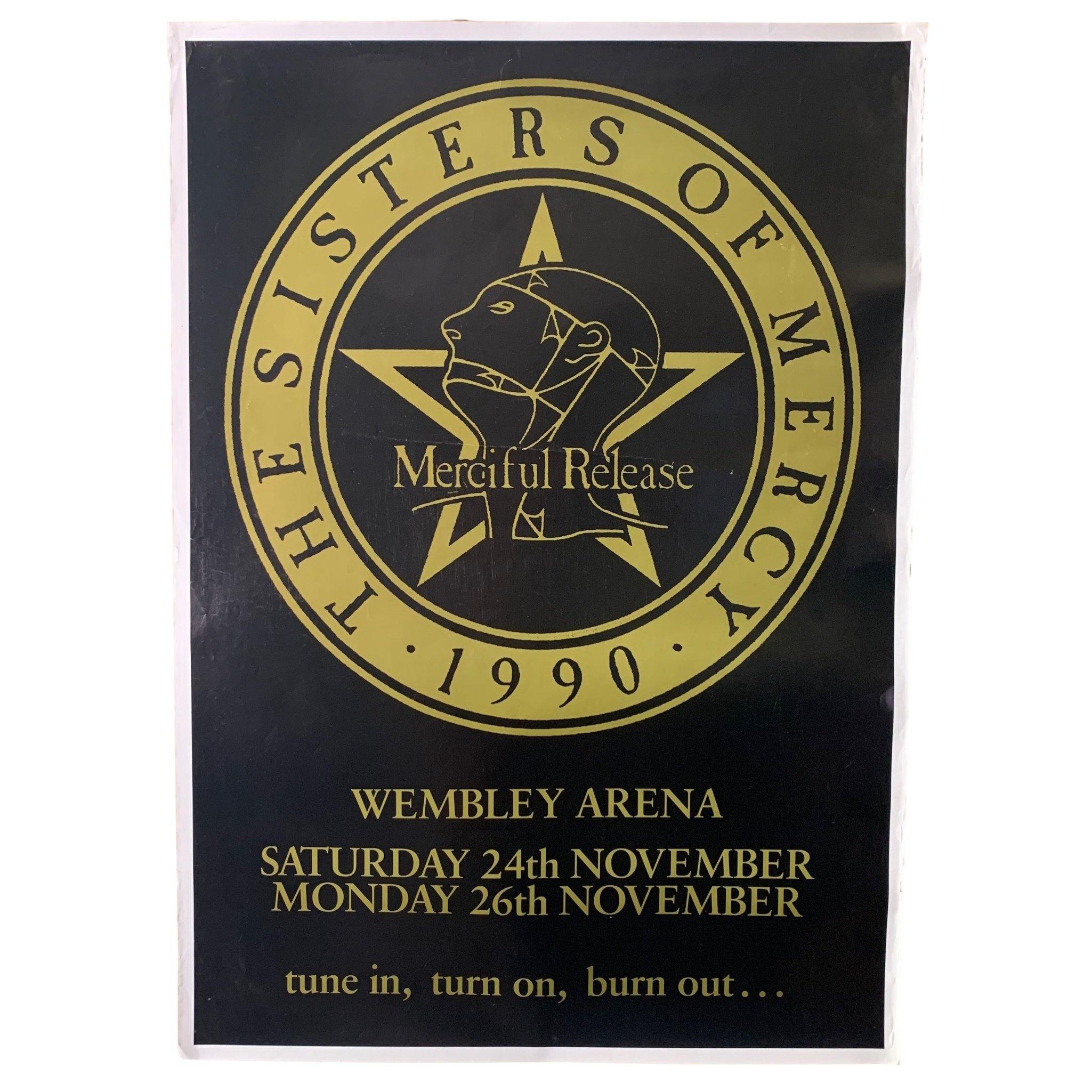 Vintage The Sisters Of Mercy “Merciful Release” Wembley Arena Poster