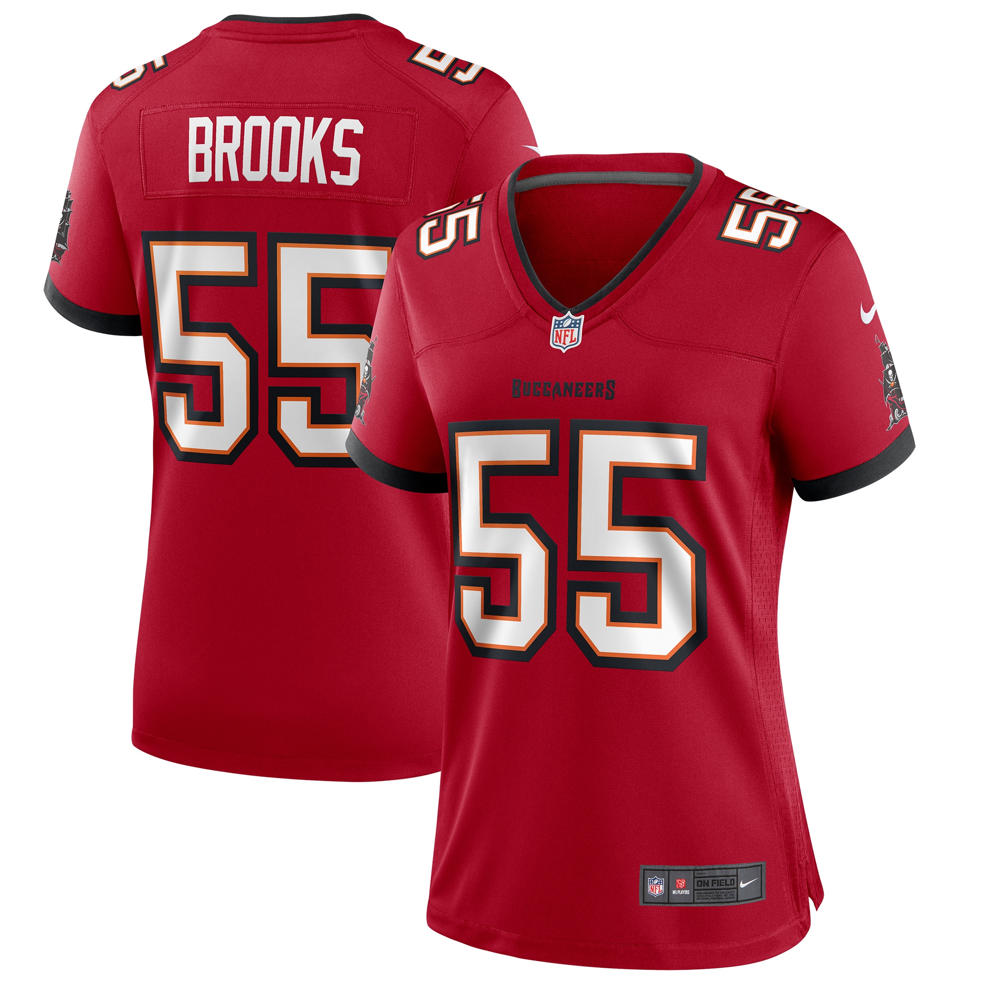 Women’s Tampa Bay Buccaneers Derrick Brooks Red Game Retired Player Jersey