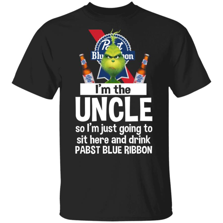 Grinch Uncle Just Sit Here And Drink Pabst Blue Ribbon T-Shirt