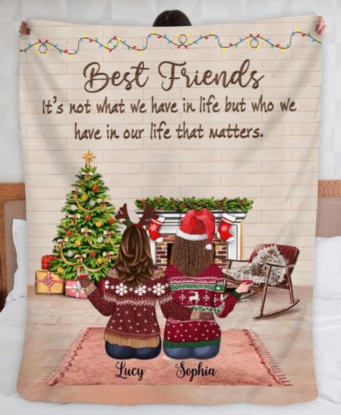 Best Friends It’S Not What We Have In Life Personalized Blanket Family Gift For Bestie Bl-00026-Cxa