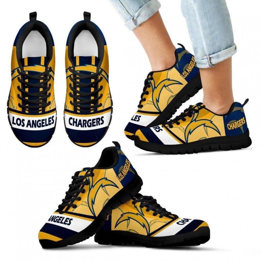 Three Impressing Point Of Logo Los Angeles Chargers Sneakers #641