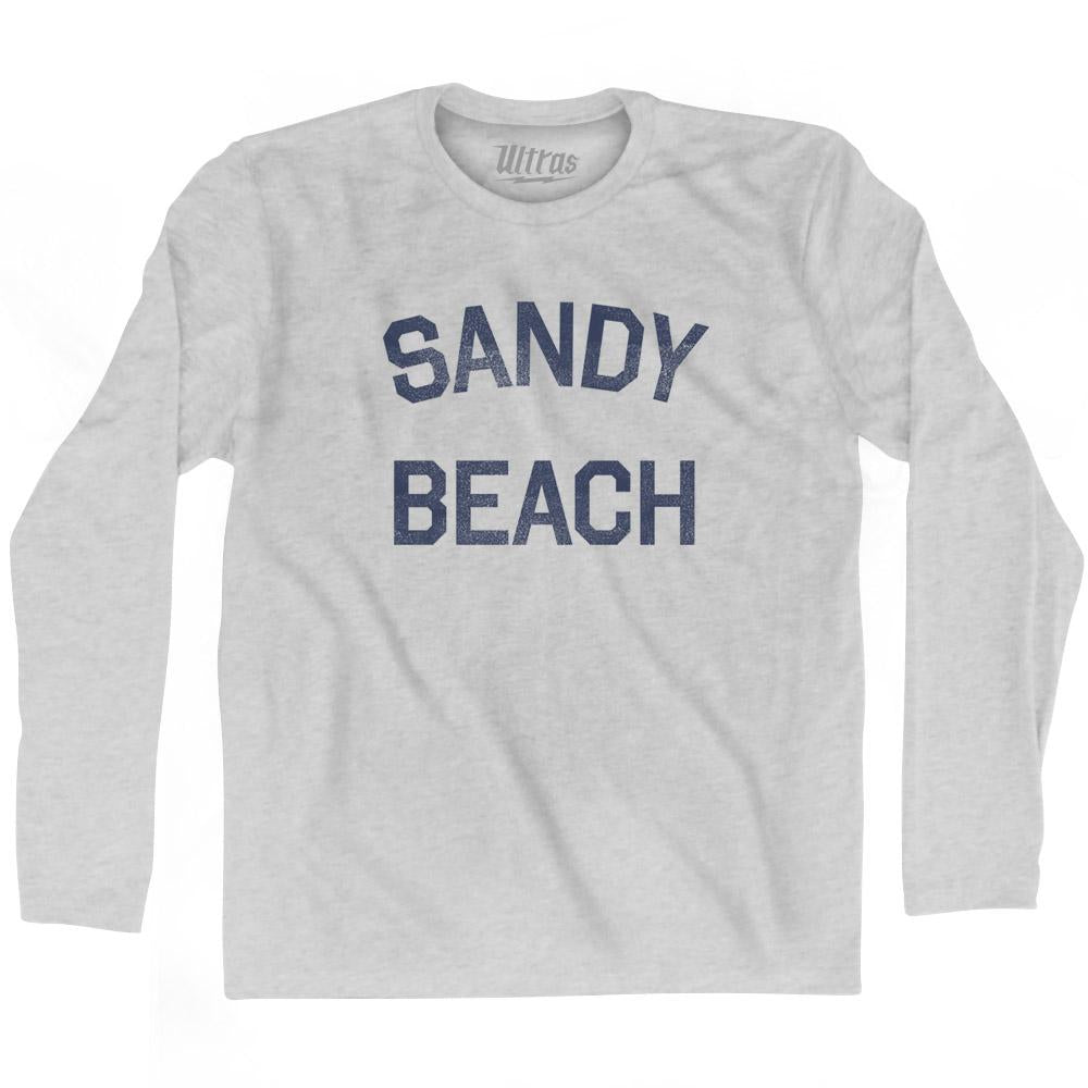 Wyoming Sandy Beach Adult Cotton Long Sleeve Vintage T-shirt