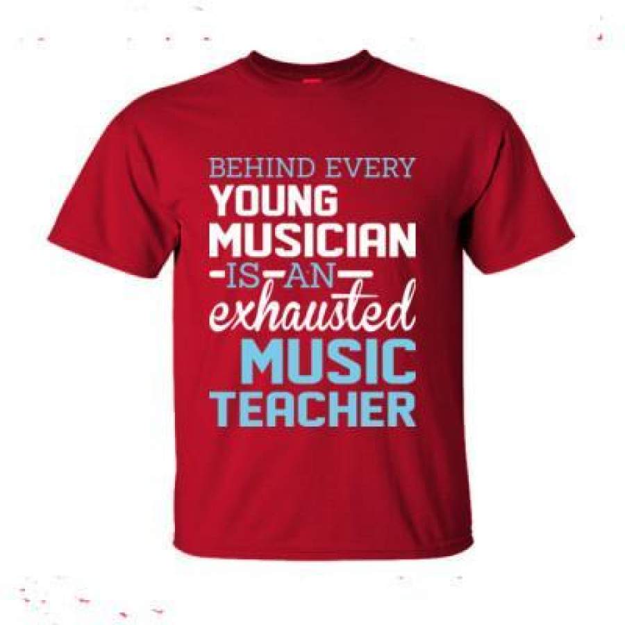 AGR Behind Young Musician Is An Exhausted Music Teacher – Ultra-Cotton T-Shirt