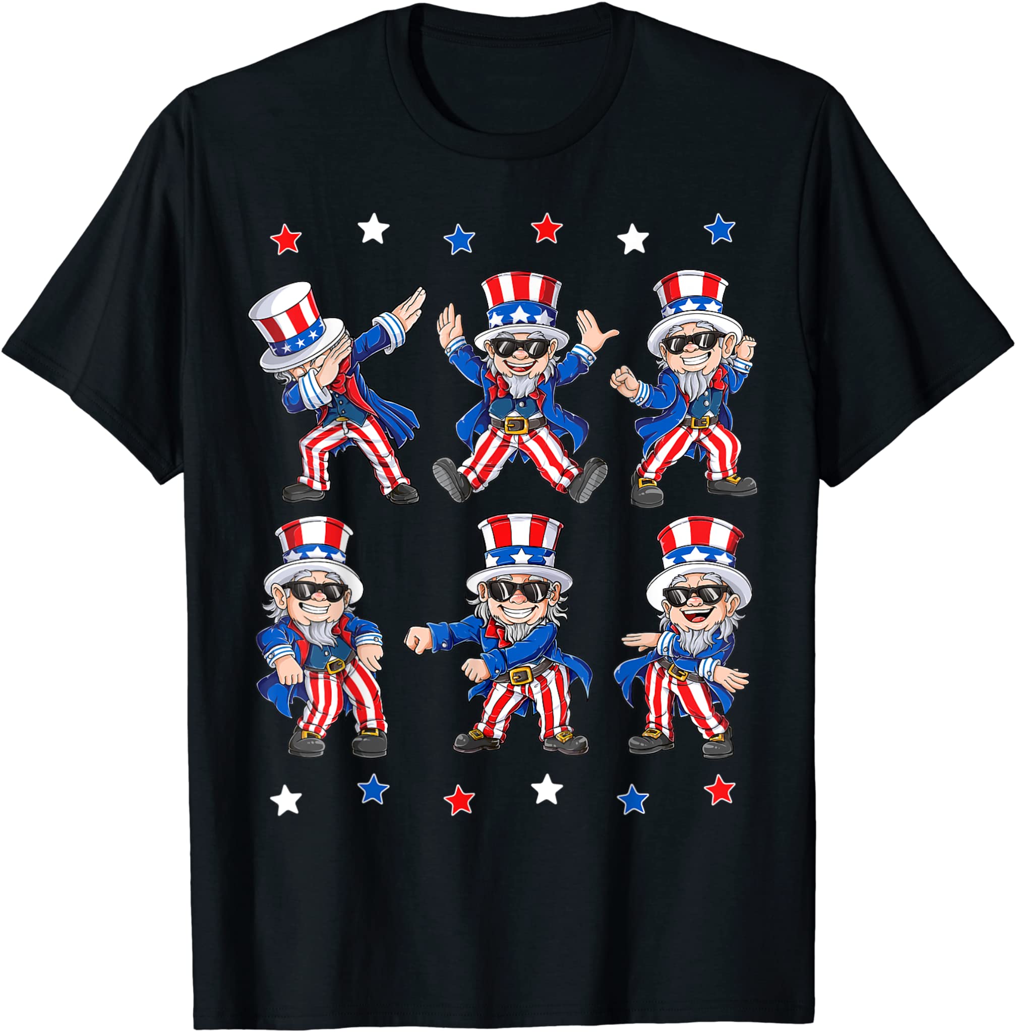 Dancing Uncle Sam 4th of July Boys Girls Kids Funny Dance T-Shirt