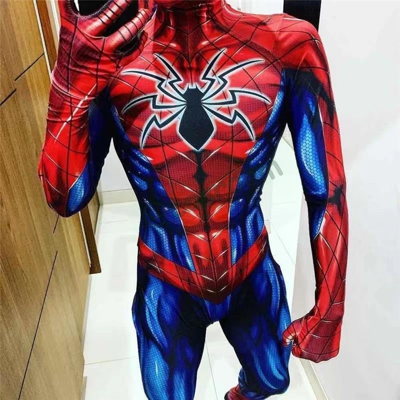 The Amazing Spiderman Costume Superhero Zentai Suit Jumpsuit Men Women Bodysuit Halloween Party Costumes for Kids Adult Cosplay alx