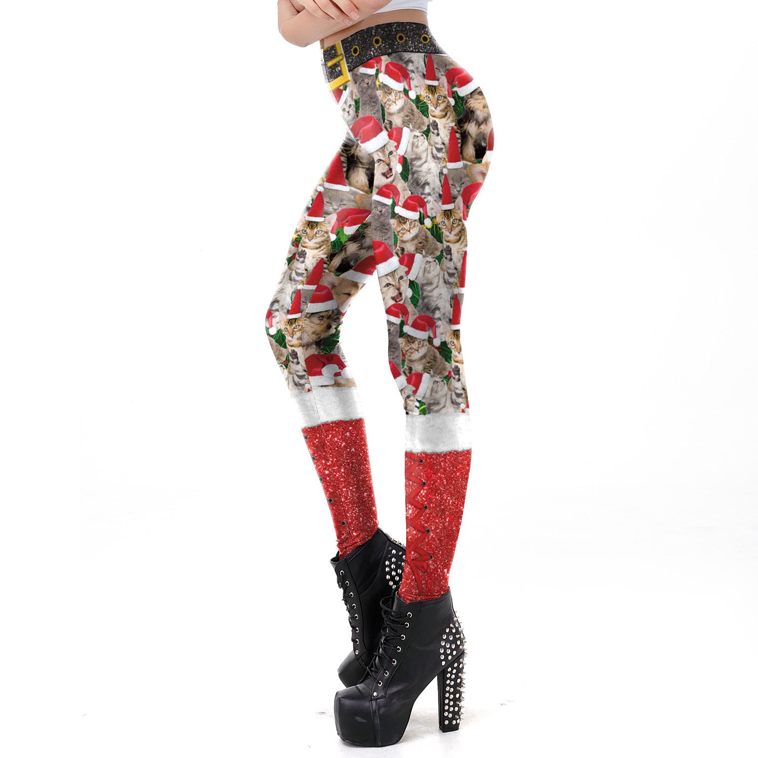 Christmas Kitten Leggings Tights