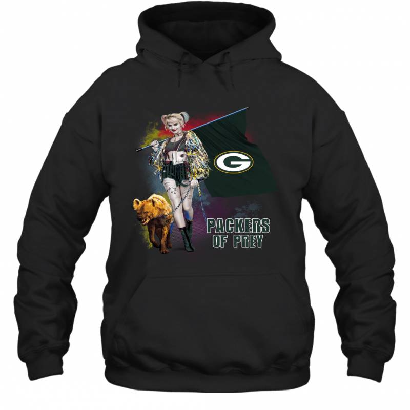 Harley Quinn flag Green Bay Packers Of Prey Hoodie