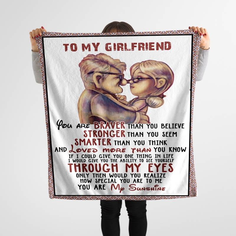 To my girlfriend you are my sunshine up movie blanket – maria