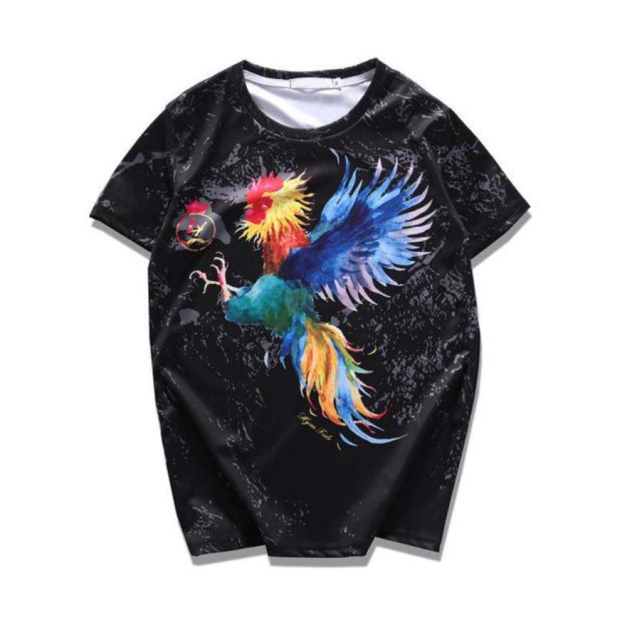 Animal 3 Digital Printing Street wear Hipster T-shirt Men Short Sleeve Summer Crew neck Men’s T Shirt Casual Male Tee Shirts