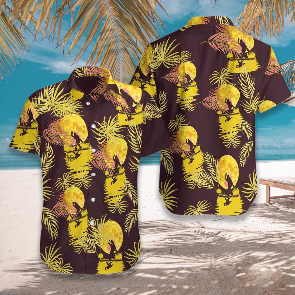 Bigfoot Yellow Moon Hawaii Shirt Unisex Adult Ha82804