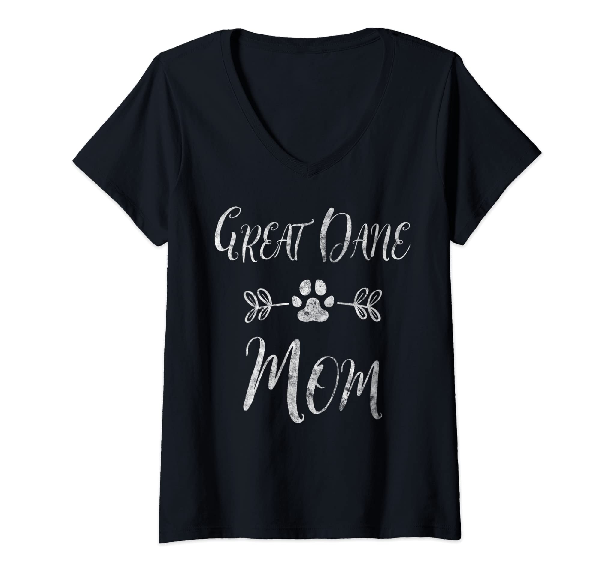 Womens Great Dane Mom Shirt Great Dane Mom Funny Dog Mom Gift V-Neck