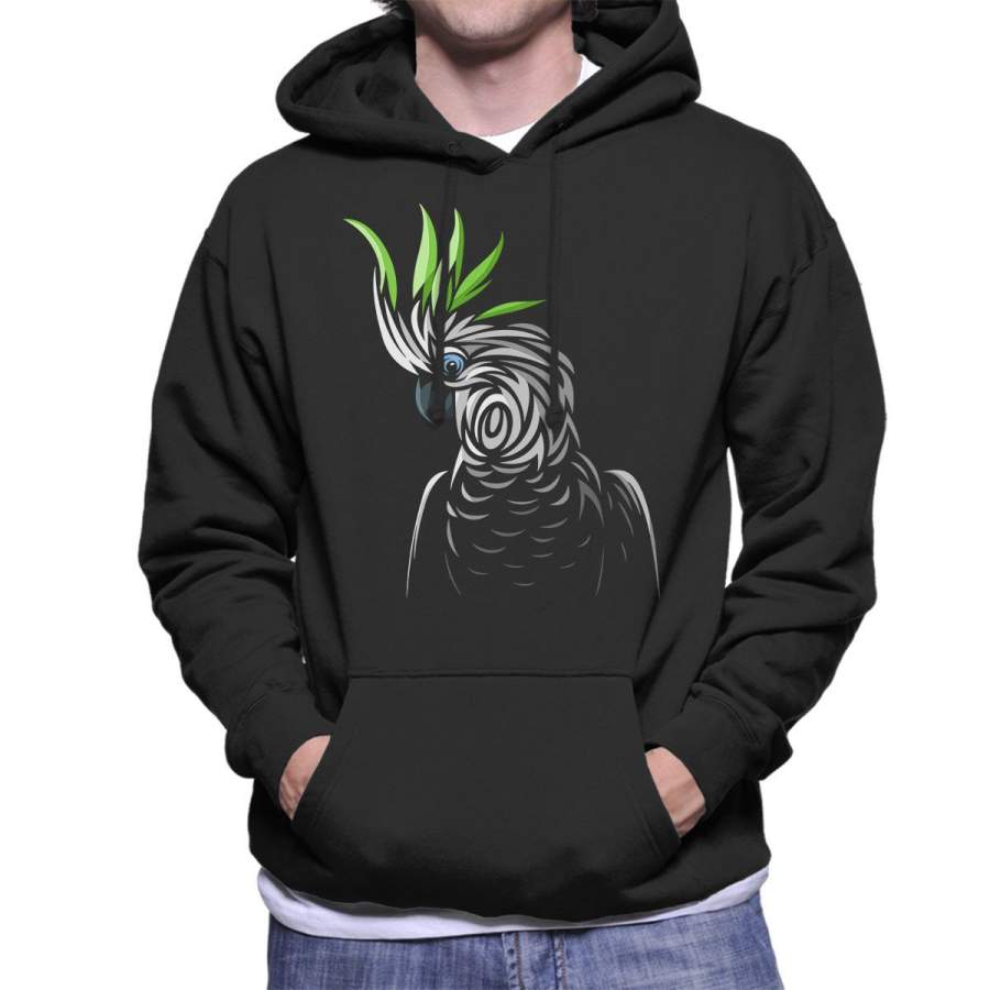 Parrot Cutout Print Men’s Hooded Sweatshirt