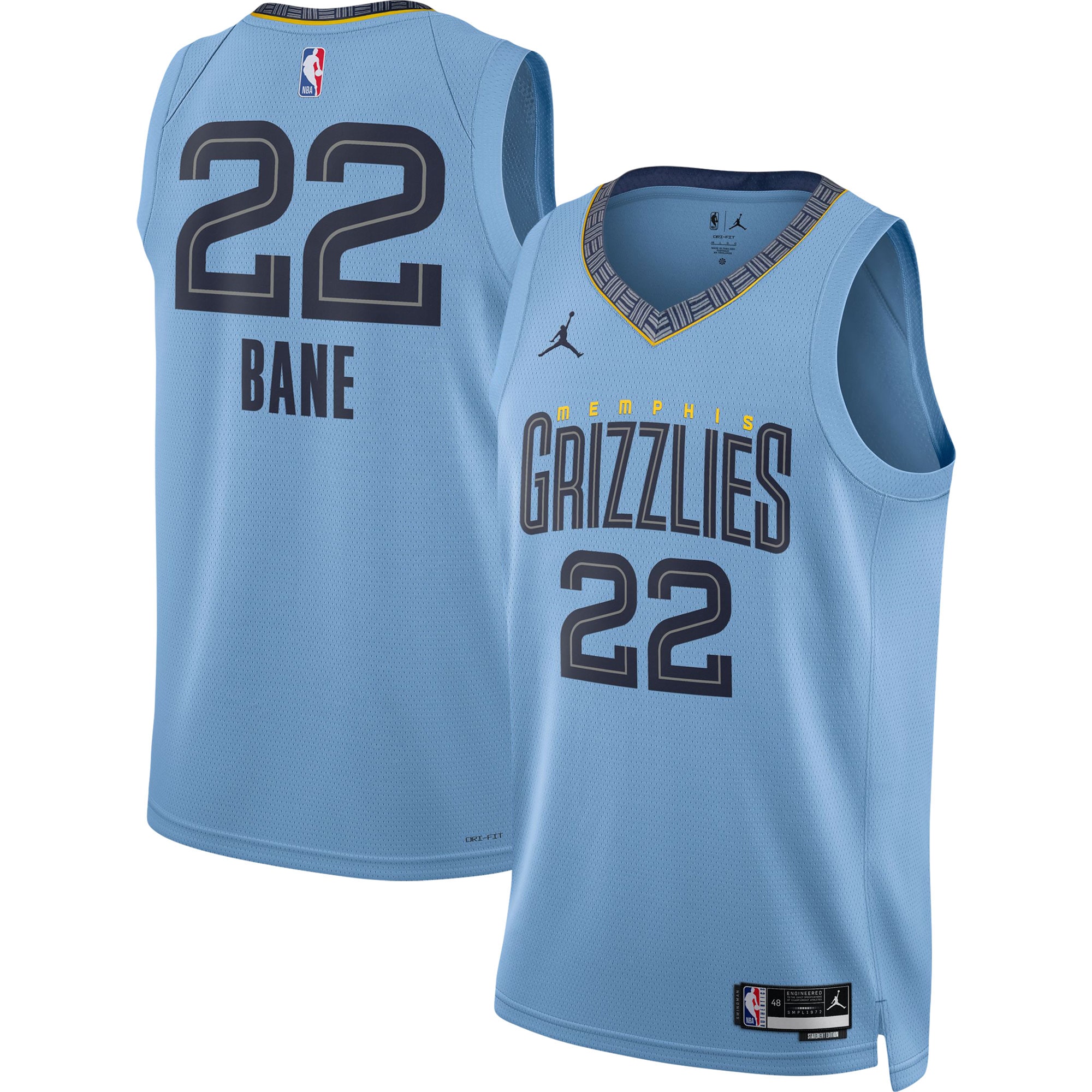 Desmond Bane Memphis Grizzlies Jordan Brand Unisex Swingman Jersey – Statement Edition – Light Blue