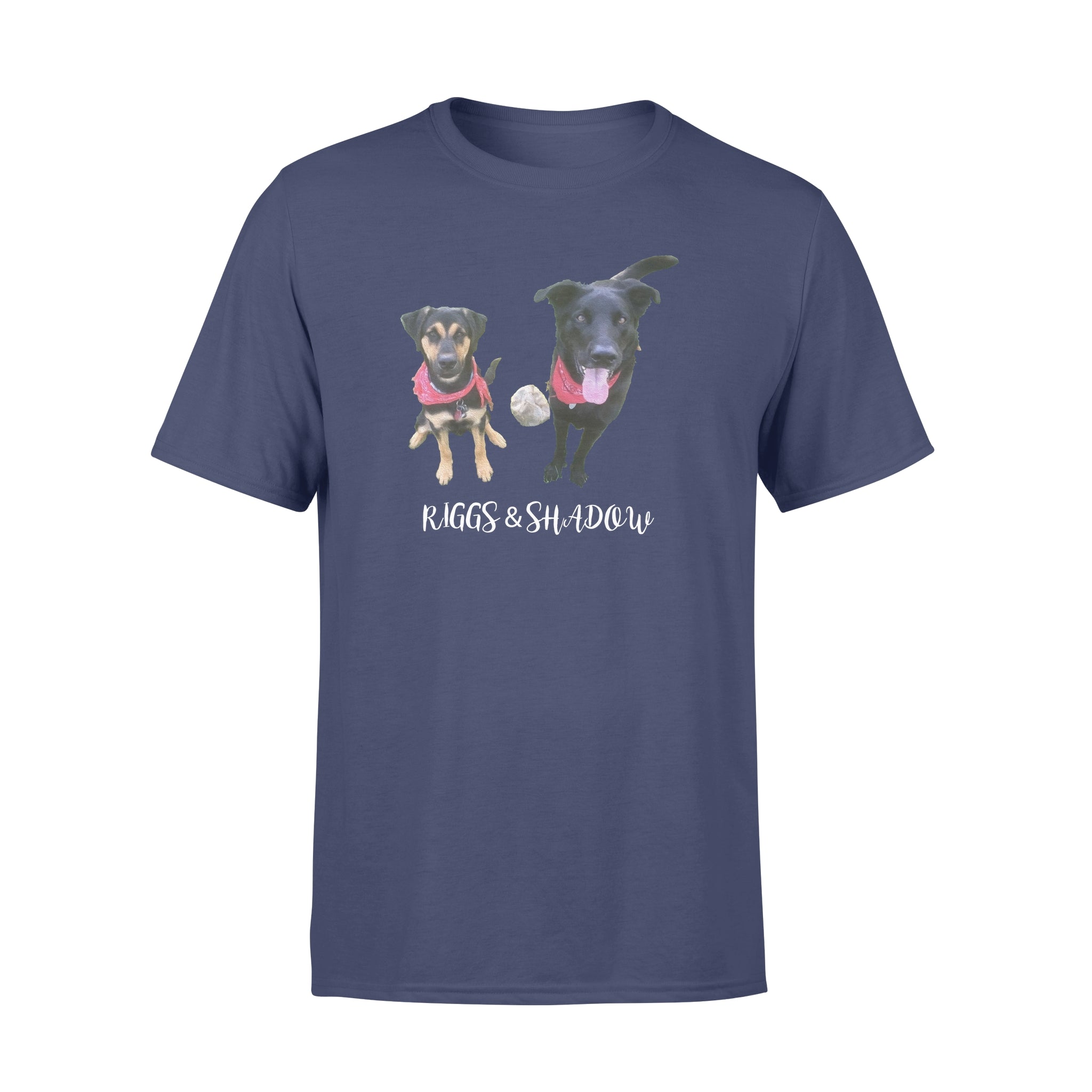 Riggs & Shadow – Custom Illustrated Pet Personalized – T- Shirt